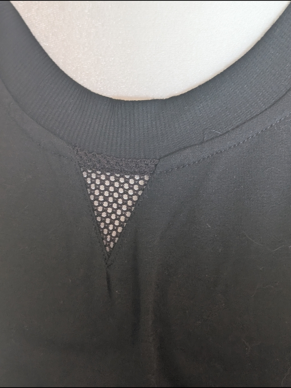 Nine West Active Black Mesh-Trim Pullover Sweatshirt - Picture 4 of 6
